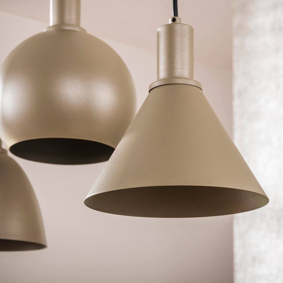 Hanging lamps - Hanging lamp Sienna 5 - light Beige 120 cm - Dimehouse