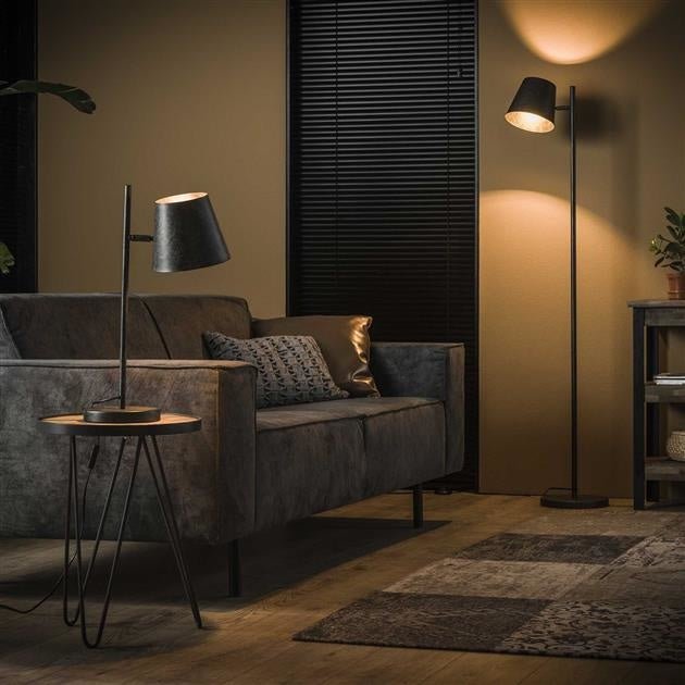 Floor lamp Sienna DH Interior Charcoal LxWxH 61x32x25 Metal Atmospheric photo diagonal front view