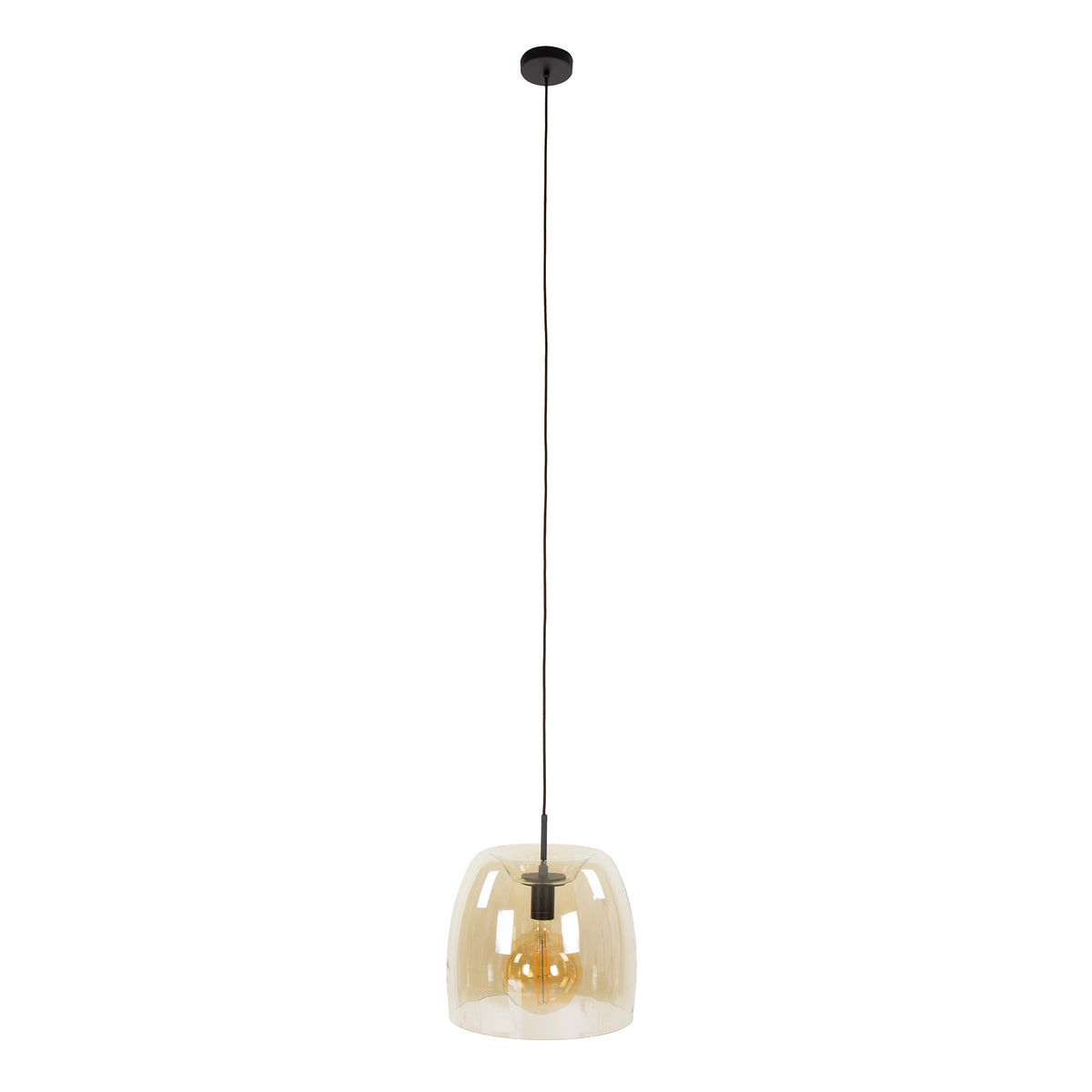Hanging lamps - Hanging lamp Dain 1 - light Amber glass - Dimehouse
