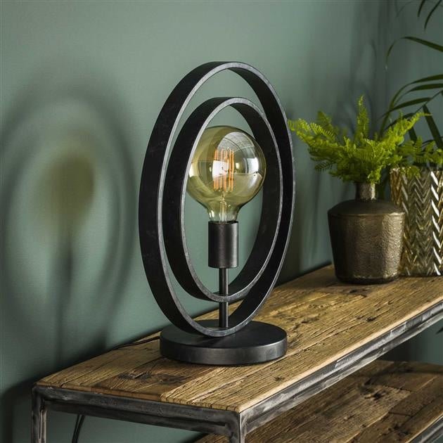 Table lamp Otan DH Interior Charcoal LxWxH 48x46x25 Metal Atmospheric photo diagonal front view