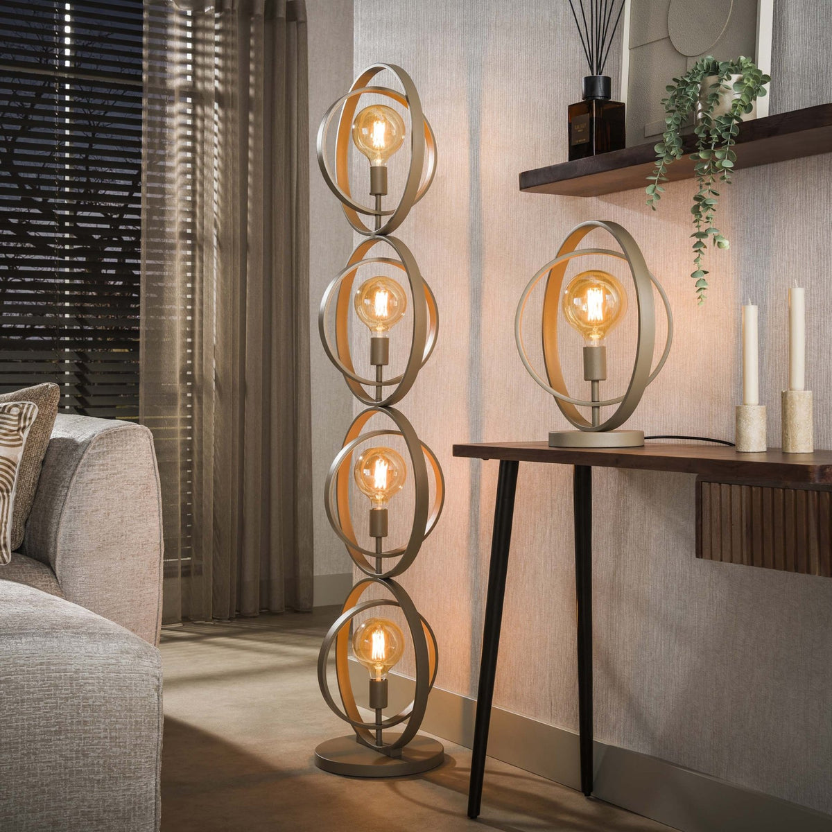 Floor lamps - Modern Floor Lamp Beige Otan 4 - lights - Dimehouse
