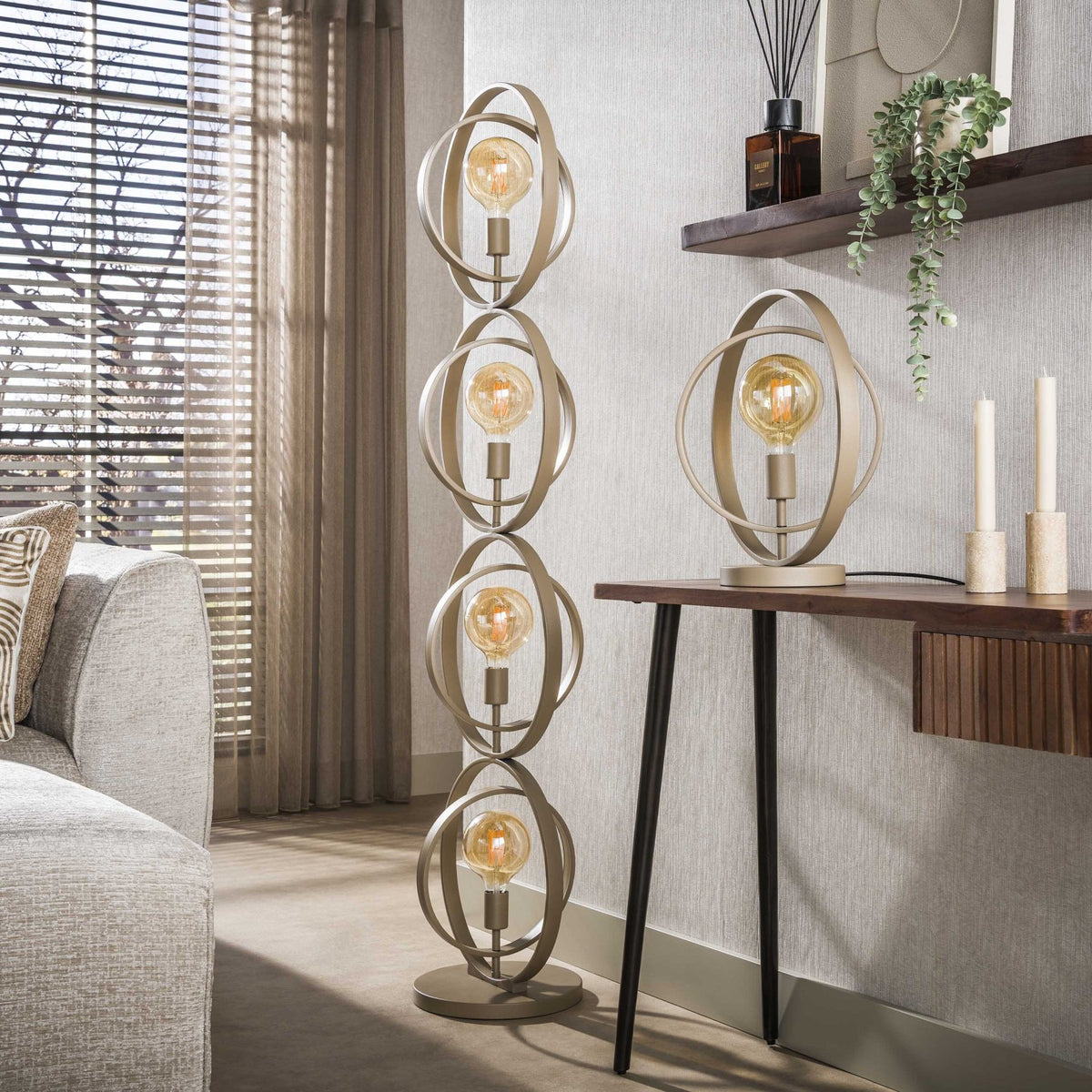 Floor lamps - Modern Floor Lamp Beige Otan 4 - lights - Dimehouse