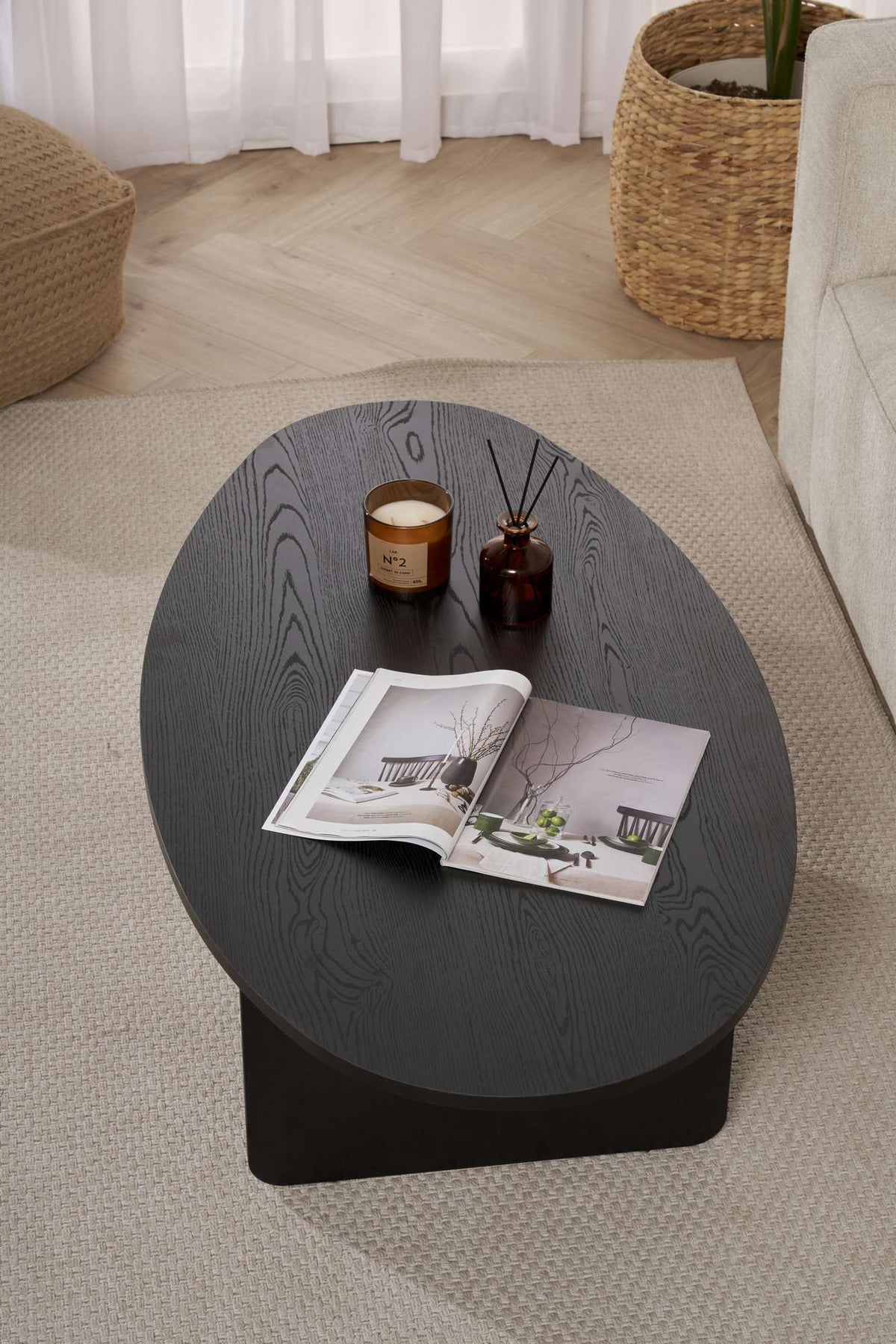 Orba - Wood Black 100% MELAMINE COATED PARTICLE BOARD