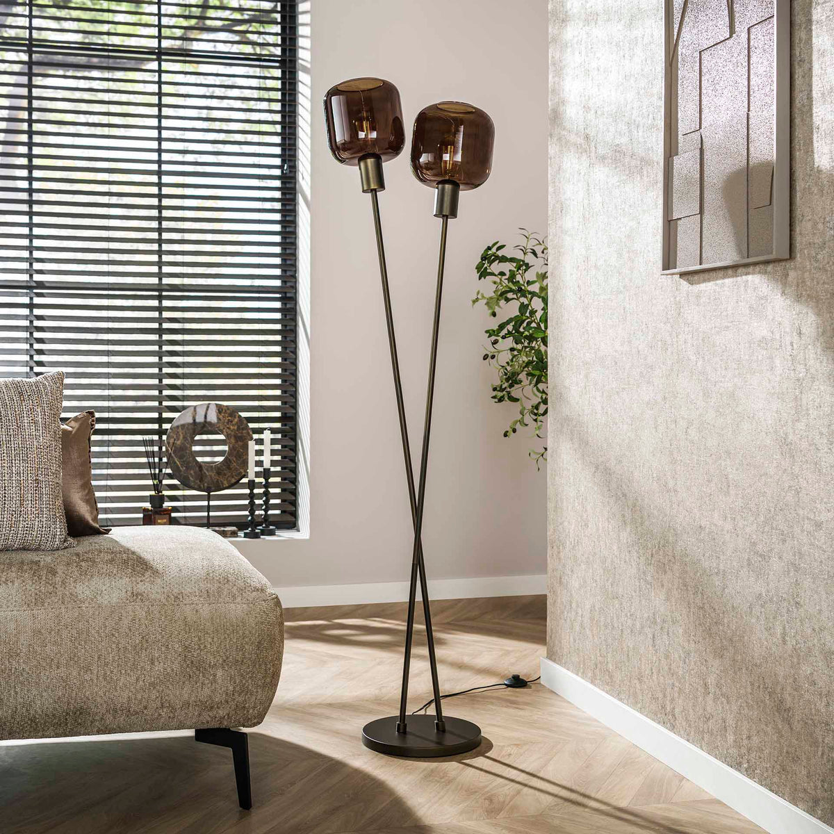 Floor lamps - Floor lamp Terra Duo 2 - light Bronze - Dimehouse