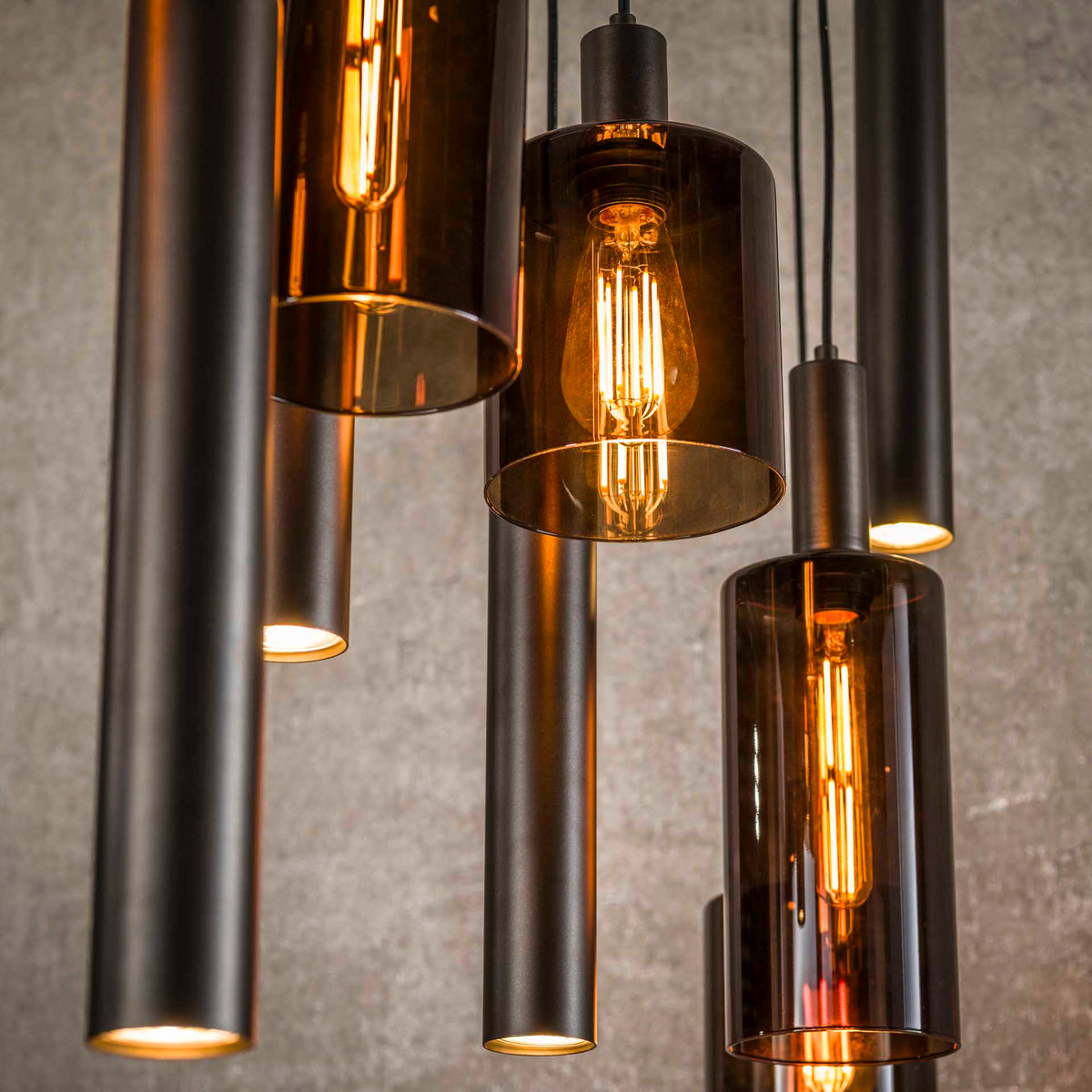 Hanging lamps - Modern Hanging Lamp Aureo 9 - light Sienna brown - Dimehouse