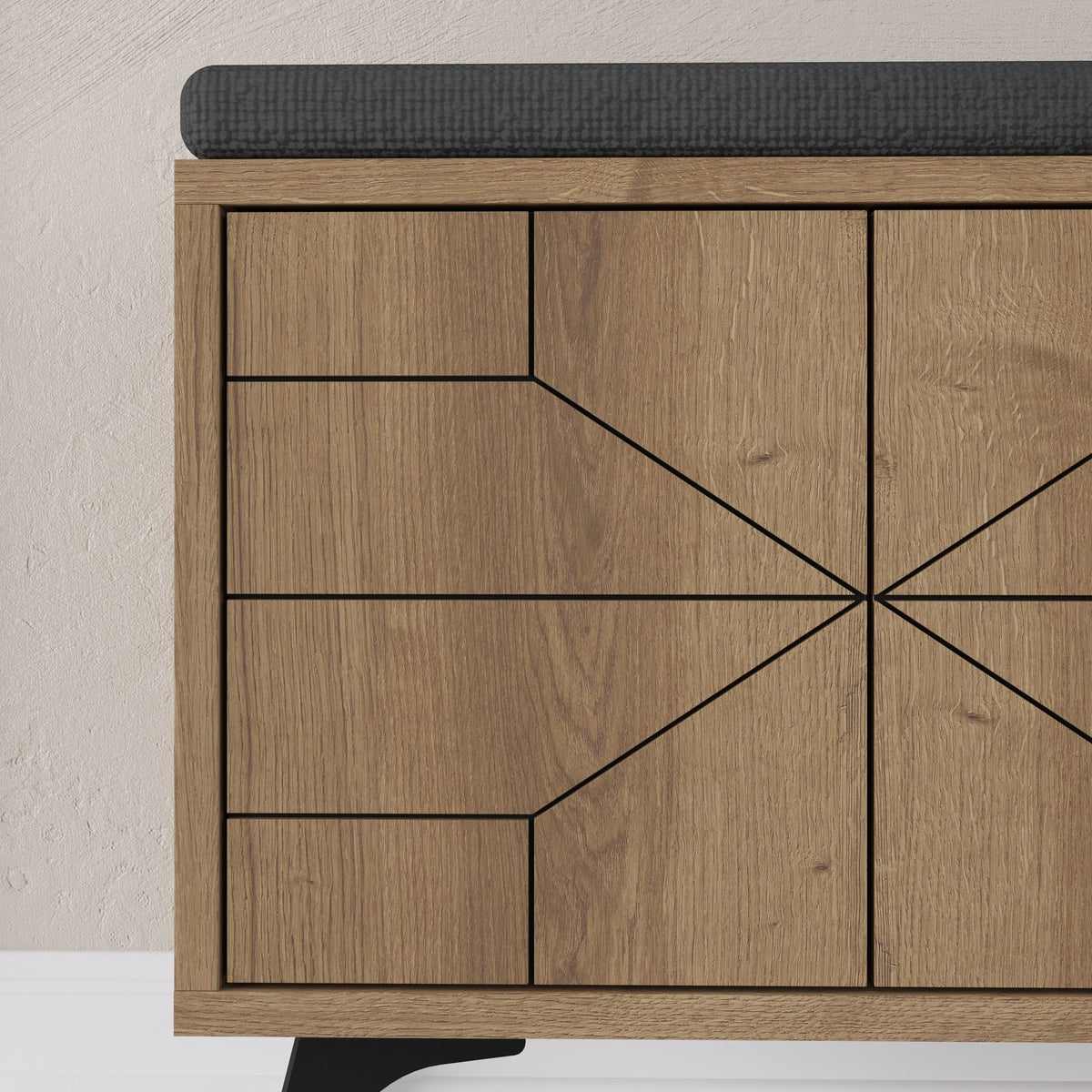 Shoe cabinets - Shoe cabinet Dune Bench Natural Melamine 107x55x35 cm - Dimehouse
