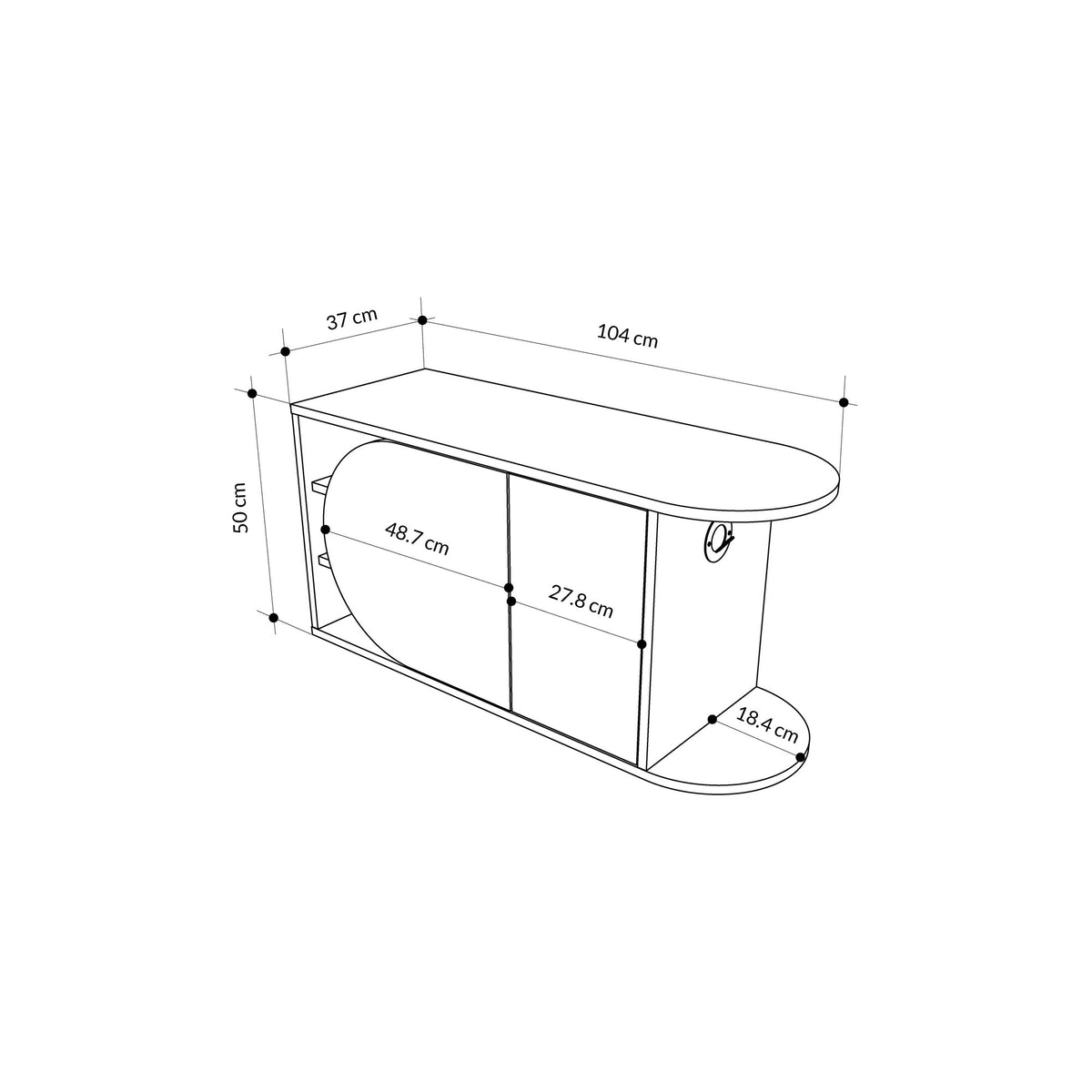 Shoe cabinets - Shoe cabinet Nova Shoe Bench Mocha White Melamine 104x50x37 cm - Dimehouse