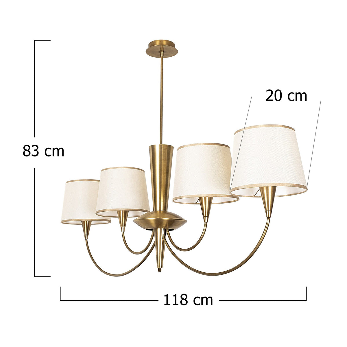 Hanging lamps - Hanging lamp Copper-colored Fabric Arboria - Dimehouse