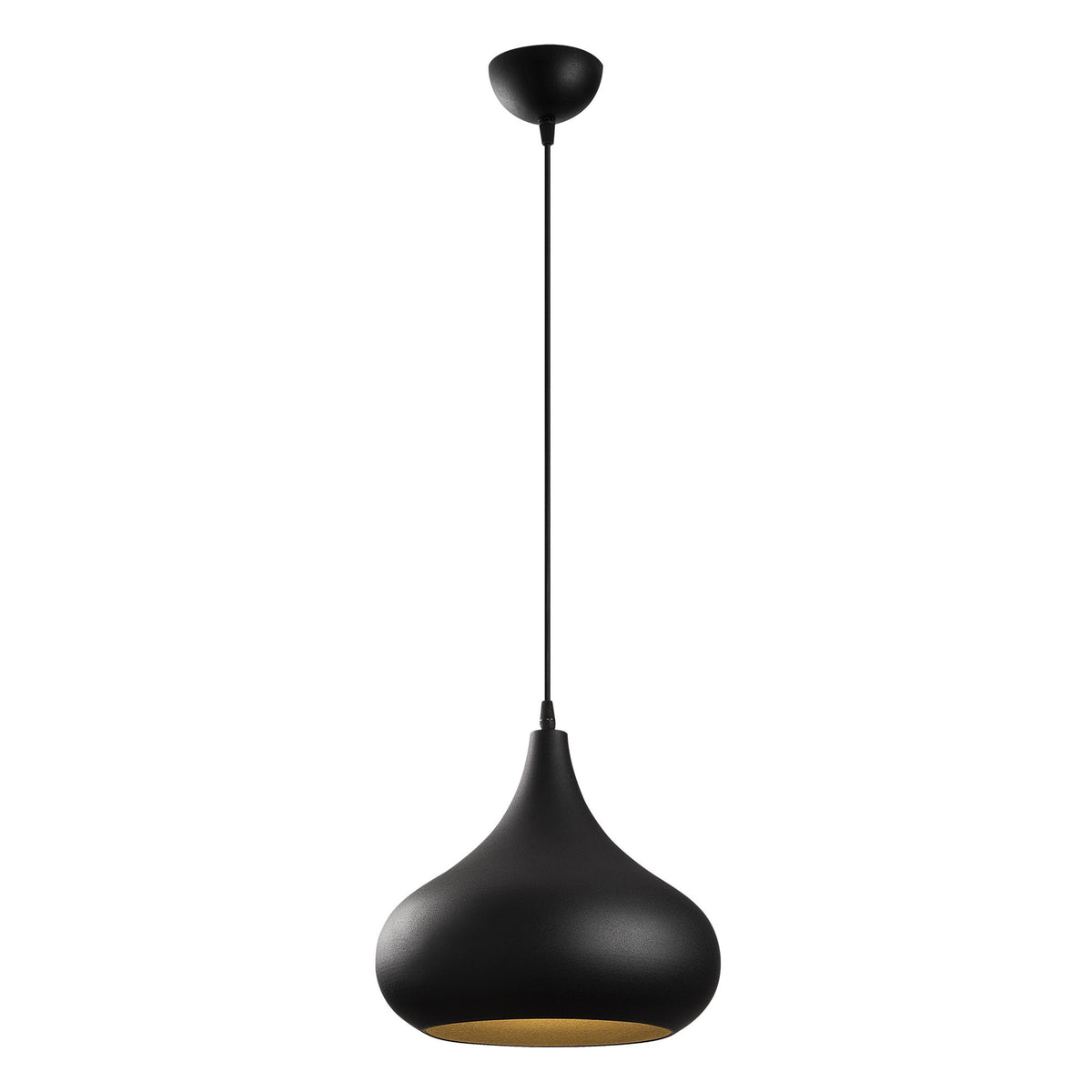Hanging lamps - Hanging lamp Black Gold Metal Forge - Dimehouse