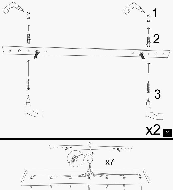 Hanging lamps - Hanging lamp 5 - lights Black Metal Vox - Dimehouse