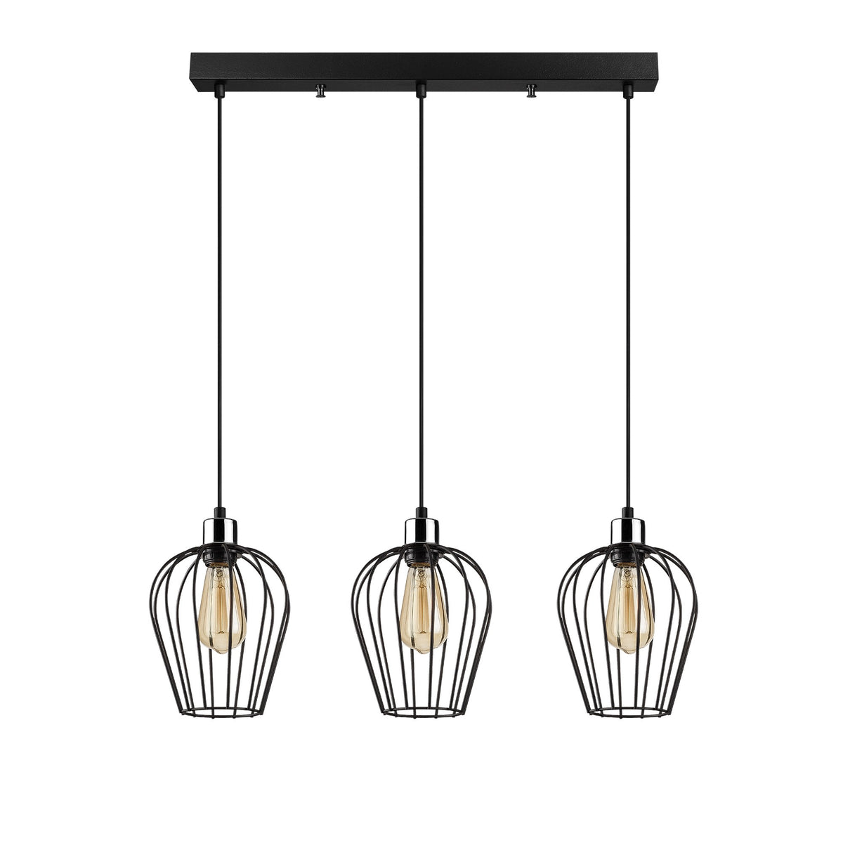 Hanging lamps - Hanging lamp 3 - lights Black Metal Predator - Dimehouse