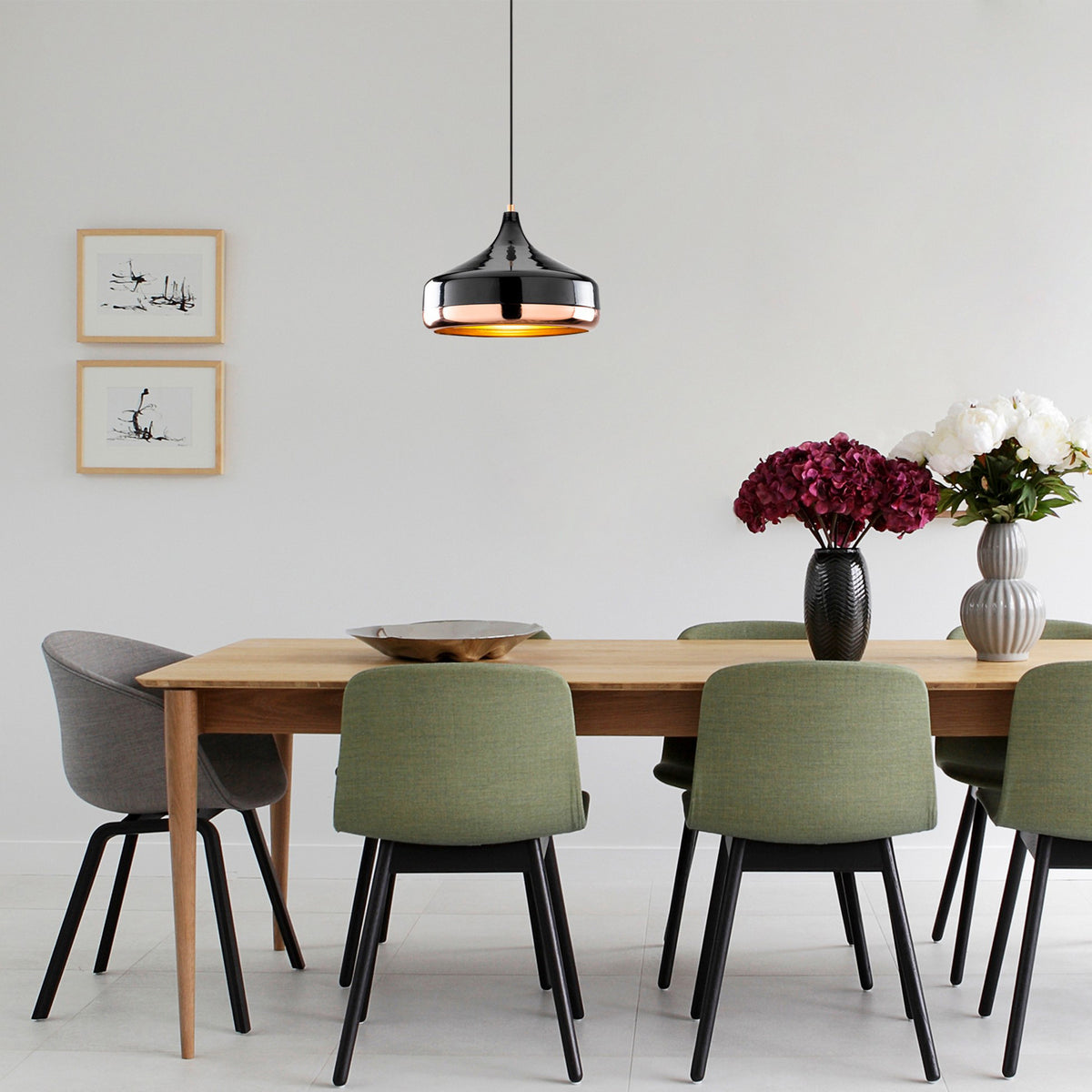 Hanging lamps - Hanging lamp 1 - light Black Copper Metal Grip - Dimehouse