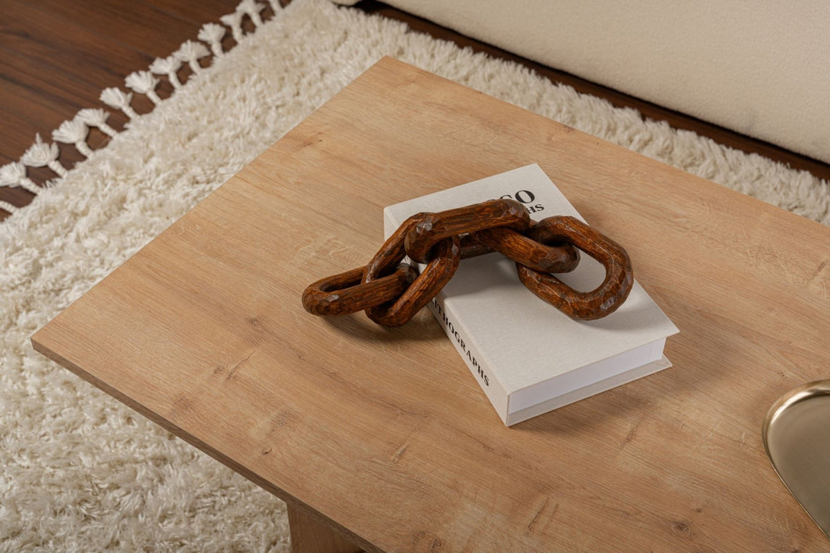 Coffee tables - Rectangular Coffee Table Siban Sapphire Oak look - 119x60 cm - Dimehouse
