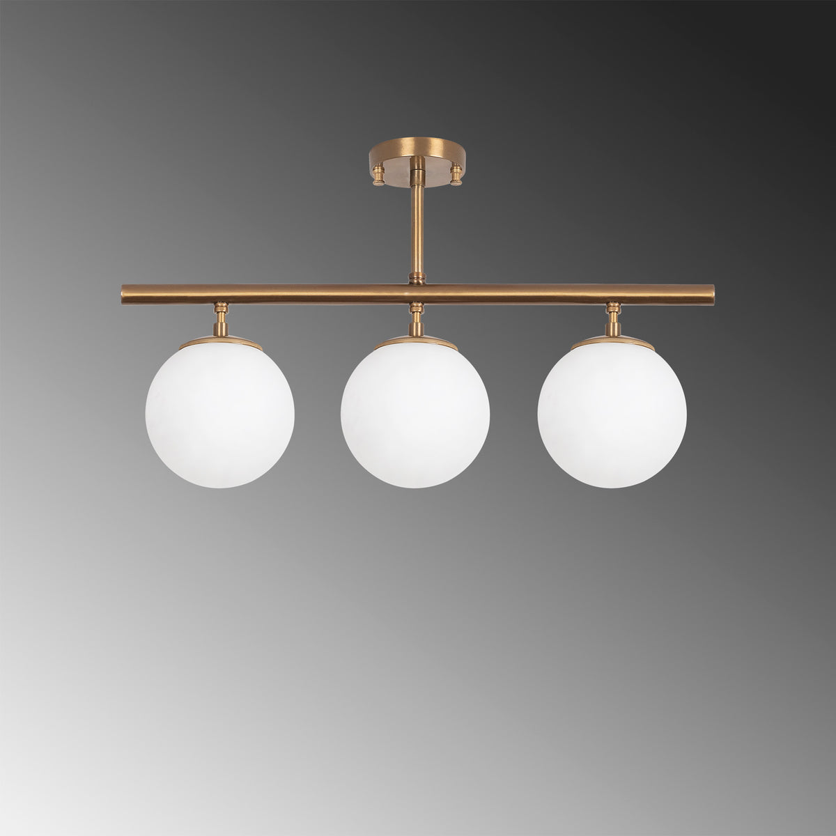 Hanging lamps - Hanging lamp 3 - light Bronze-colored Metal - Dimehouse