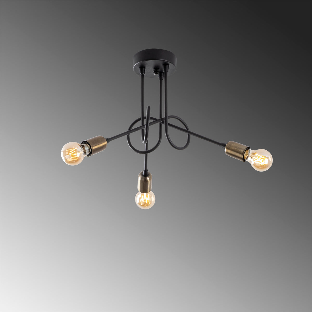 Hanging lamps - Hanging lamp 3 - lights Black Metal Pulse - Dimehouse
