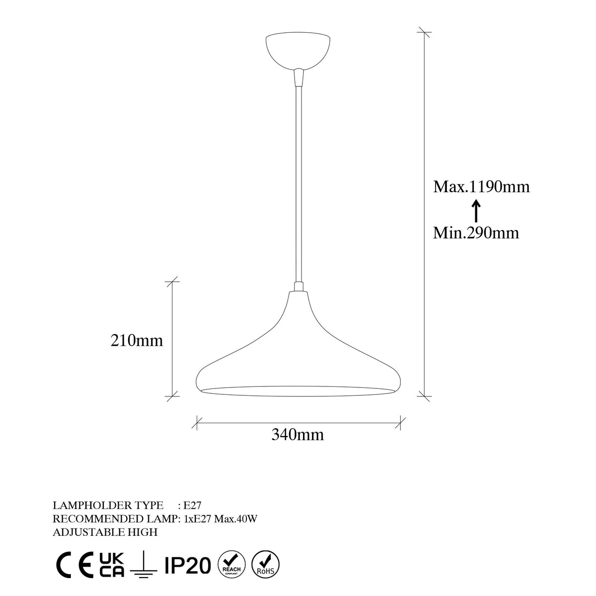 Hanging lamps - Hanging lamp 1 - light Metal Arcadia - Dimehouse