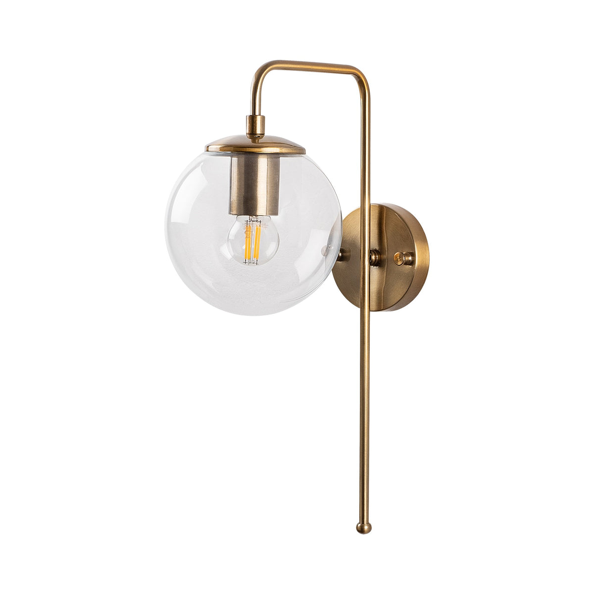 Wall lamps - Wall lamp 1 - light Bronze-colored Clear Glass Brim - Dimehouse