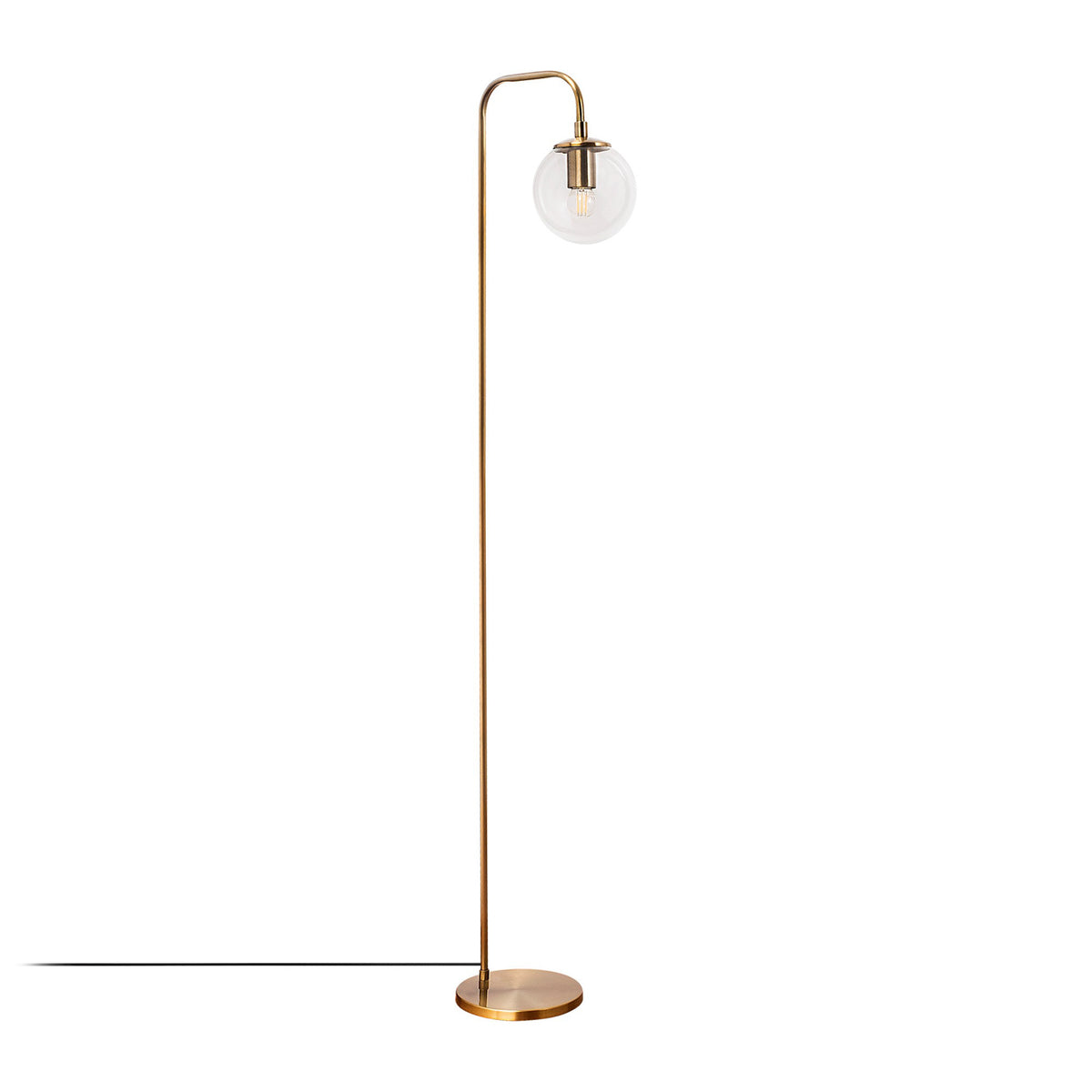 Floor lamps - Floor lamp Bronze-colored Clear Glass Brim - Dimehouse