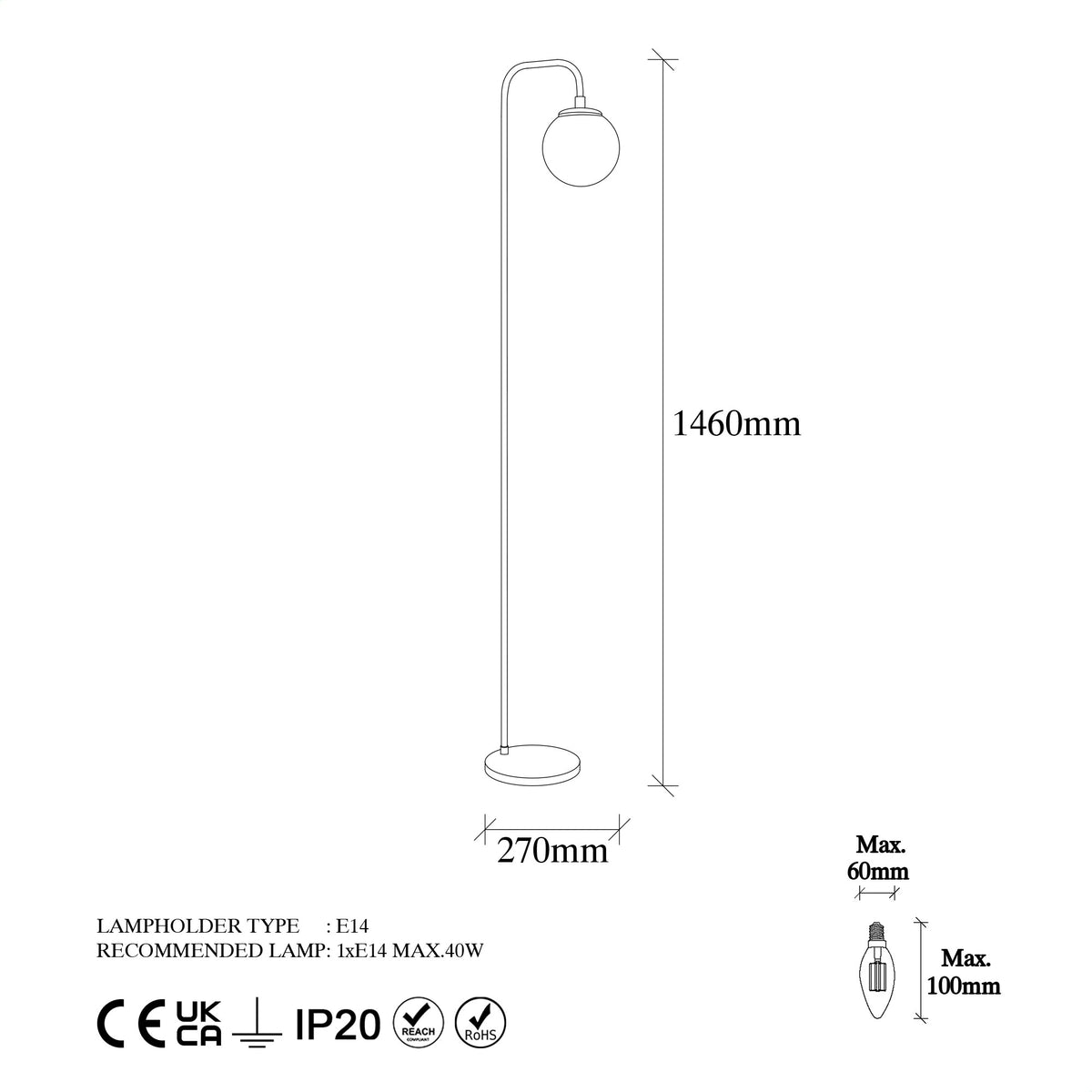 Floor Lamps - Floor Lamp Bronze Beige Glass Brim - Dimehouse