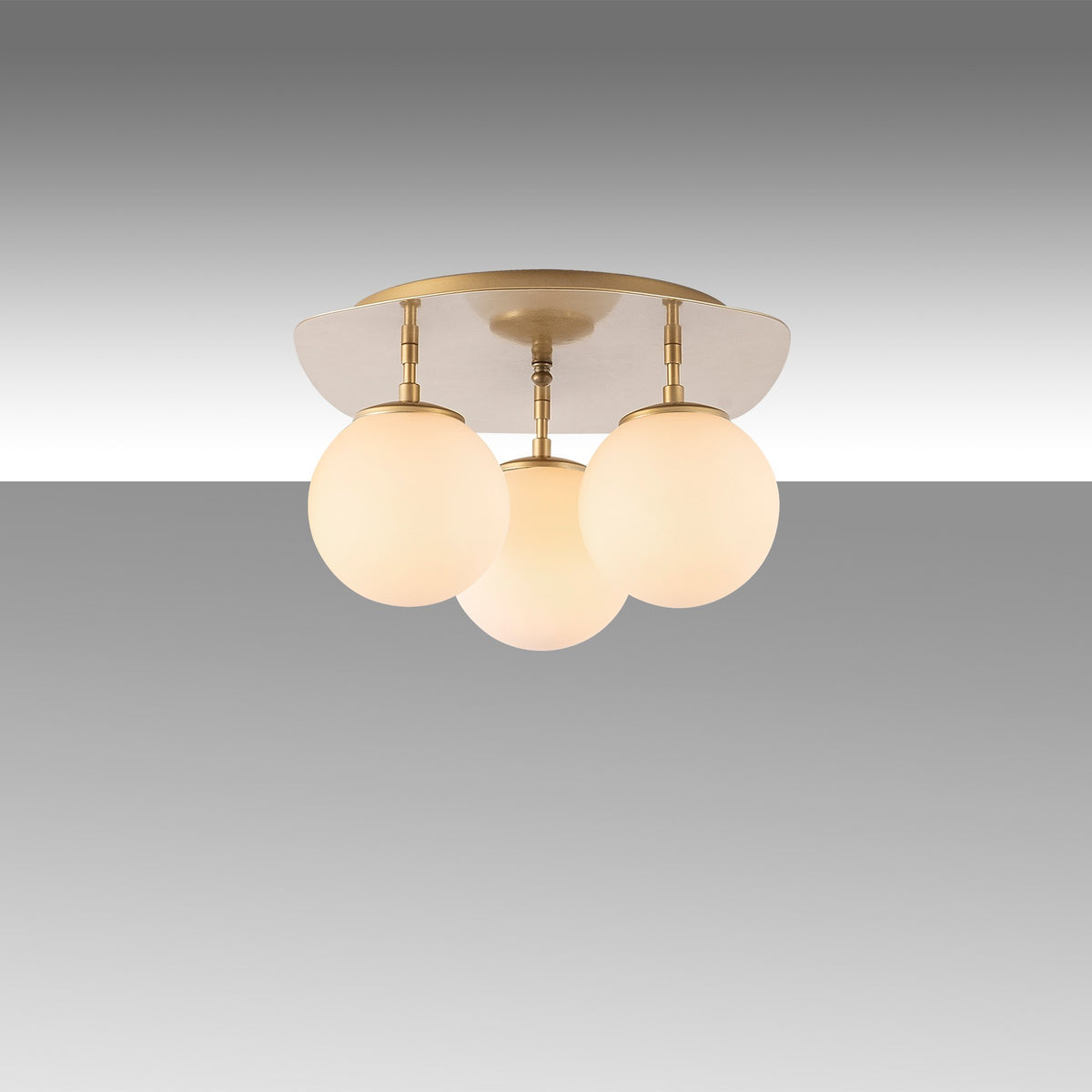 Ceiling lamps - Ceiling lamp 3 - lights Gold Glass Axel - Dimehouse