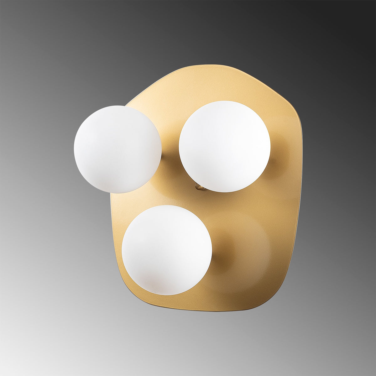 Wall lamps - Wall lamp 3 - lights Gold Glass Axel - Dimehouse