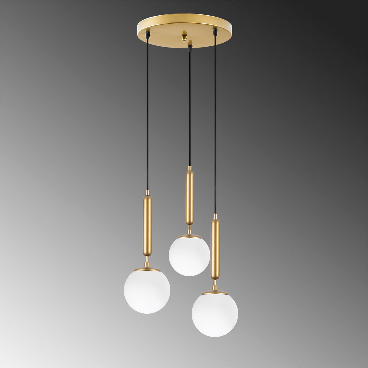 Hanging lamps - Hanging lamp 3 - lights Gold Glass Cascade - Dimehouse