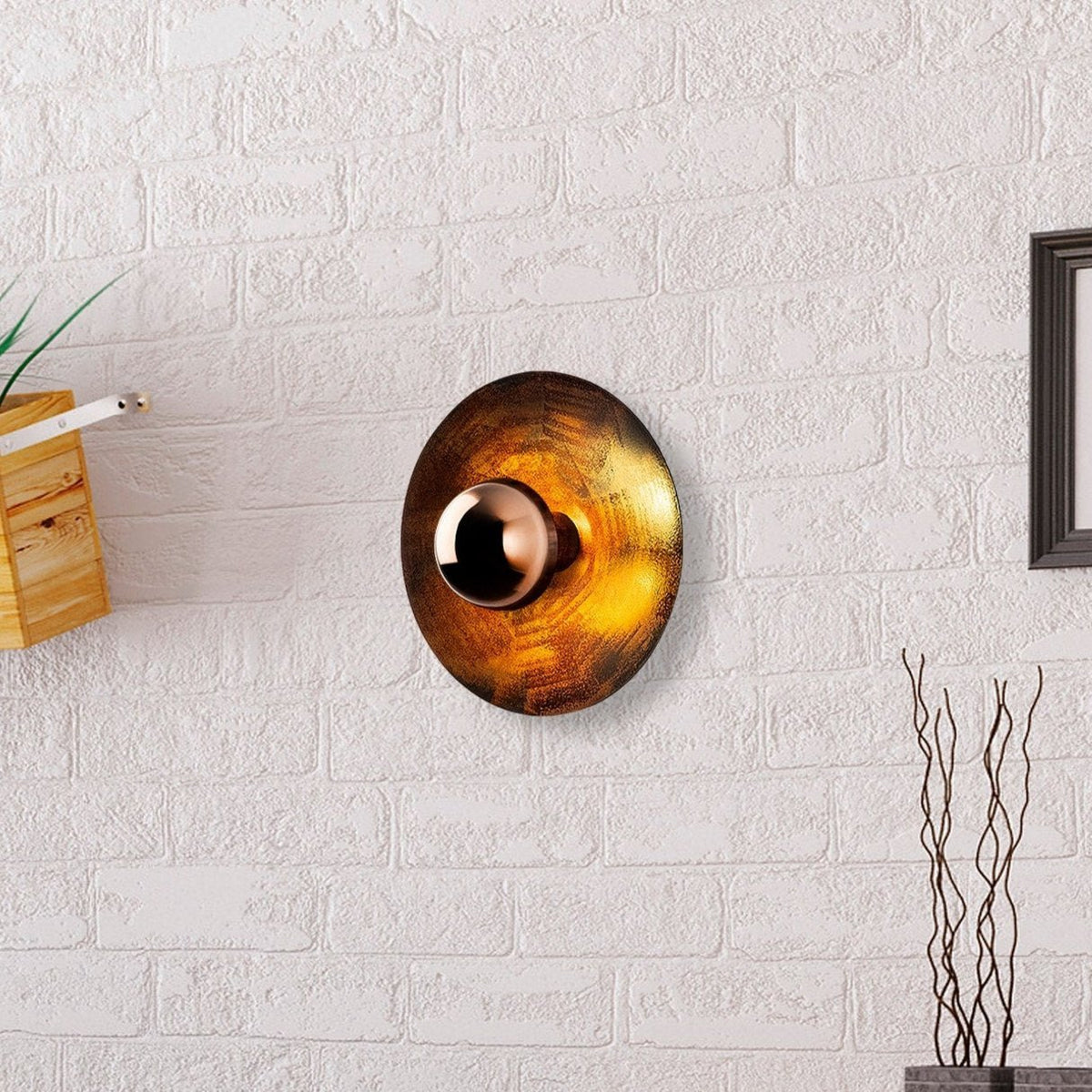 Wall lamps - Wall lamp Copper-colored 28 cm Metal Elevate - Dimehouse