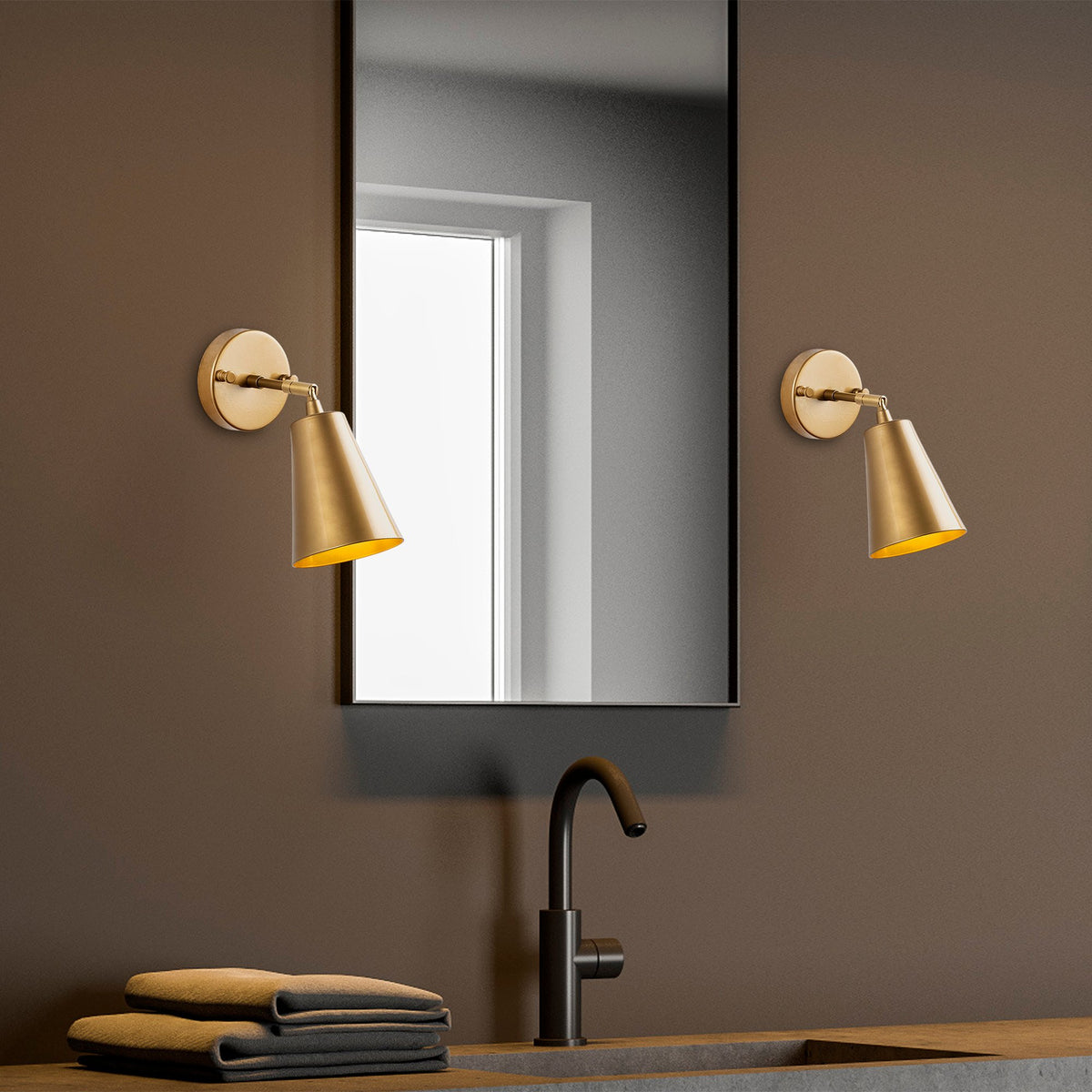 Wall lamps - Wall lamp Gold Glass Glacier - Dimehouse