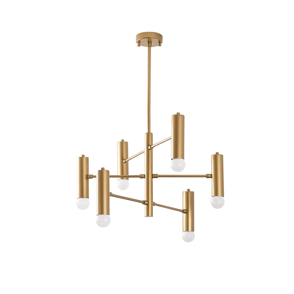 Hanging lamps - Hanging lamp 6 - lights Gold Metal Arctic - Dimehouse