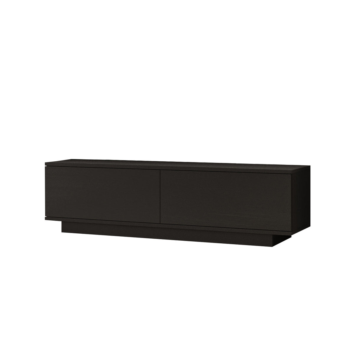 TV Furniture - TV Furniture Merida Black Melamine 140x38.2x35.5 cm - Dimehouse