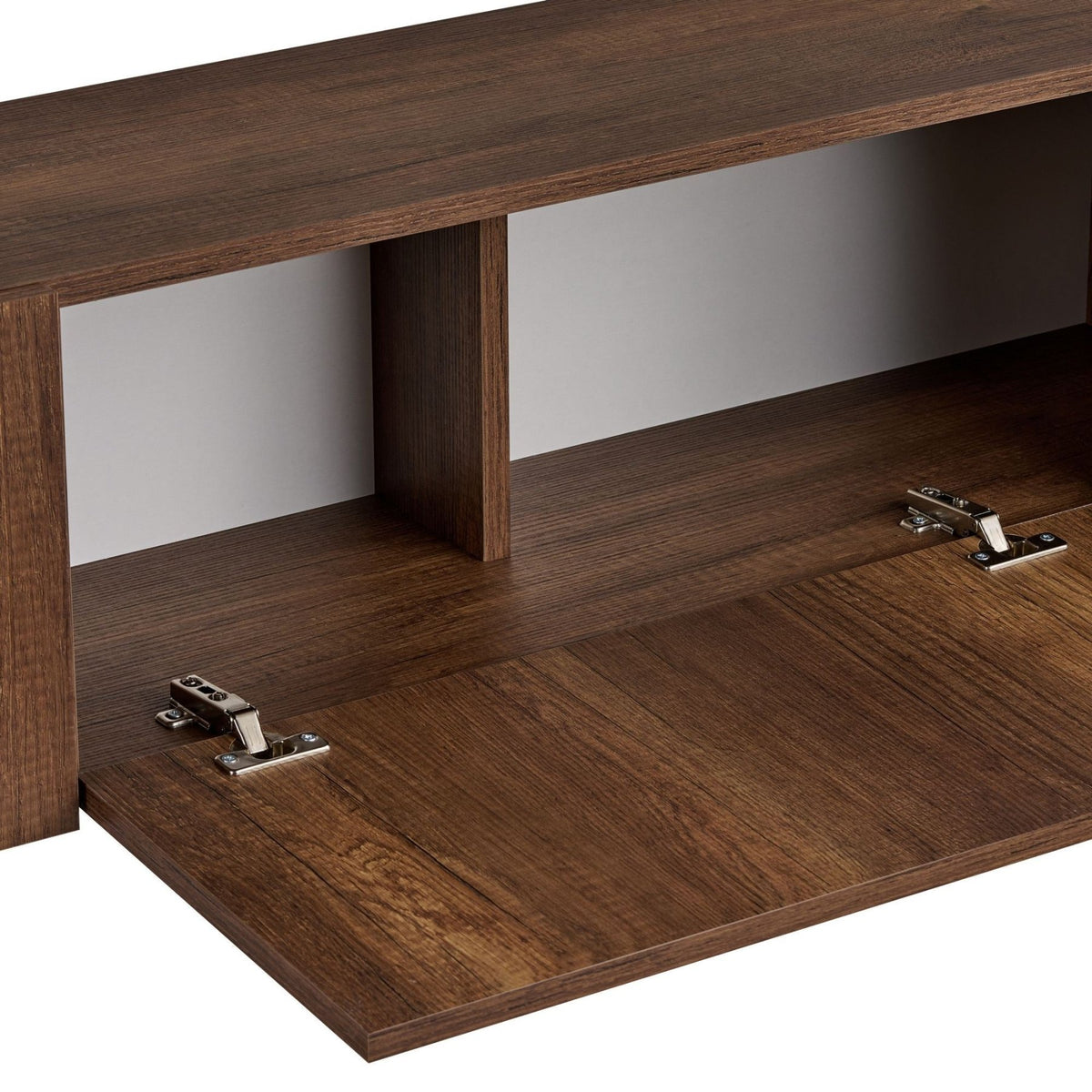Nexus TV cabinet walnut look black 180 cm Baroque walnut look and black Melamine wood composite