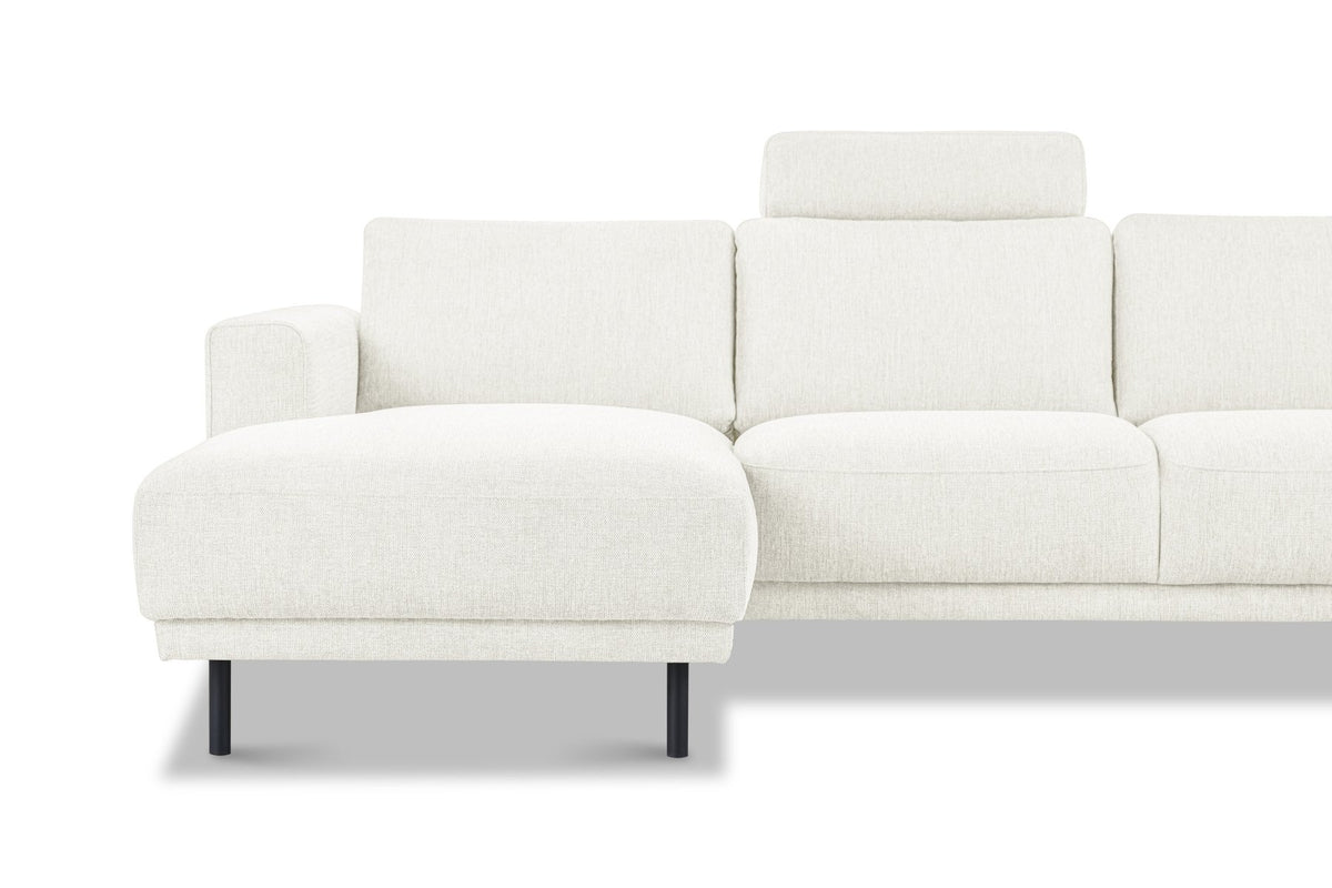 Sofas - Headrest beige sofa fabric - Aniko - Dimehouse