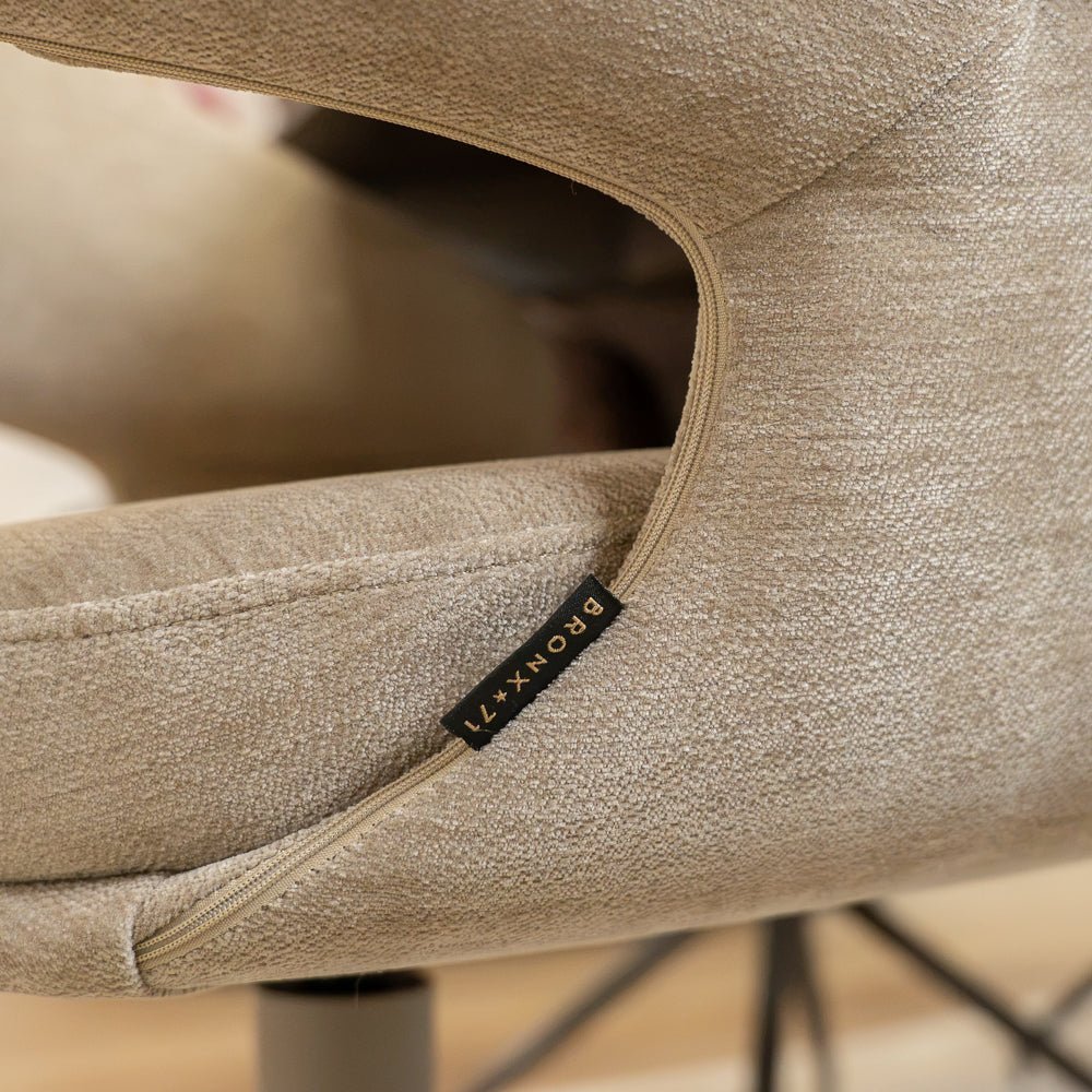 Eetkamerstoelen-Eetkamerstoel Suzie draaibaar velvet beige-Dimehouse