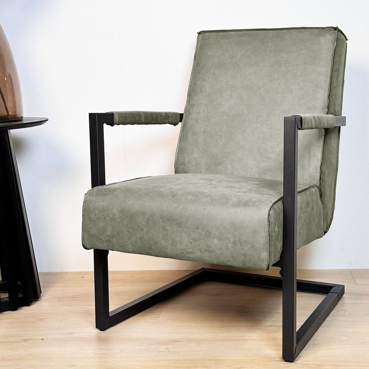 Armchairs - Industrial armchair green eco - leather Tiger - Dimehouse