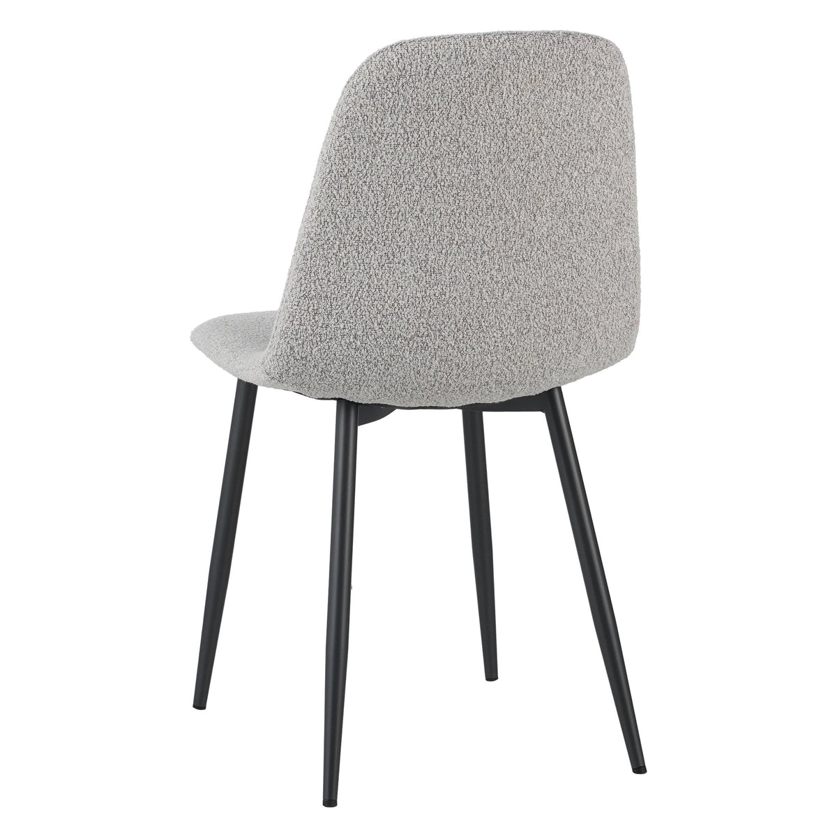 Dining room chairs - Set of 4 Scandinavian Dining room chairs Natural Melange Bouclé Fabric Swift - Without Armrests - Dimehouse