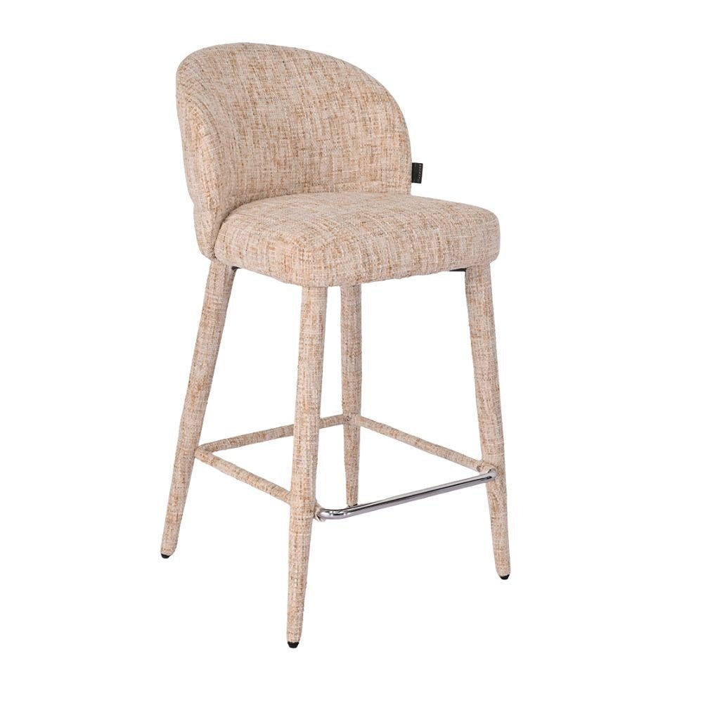 Bar stool Charlie chenille beige 69 cm - image 8