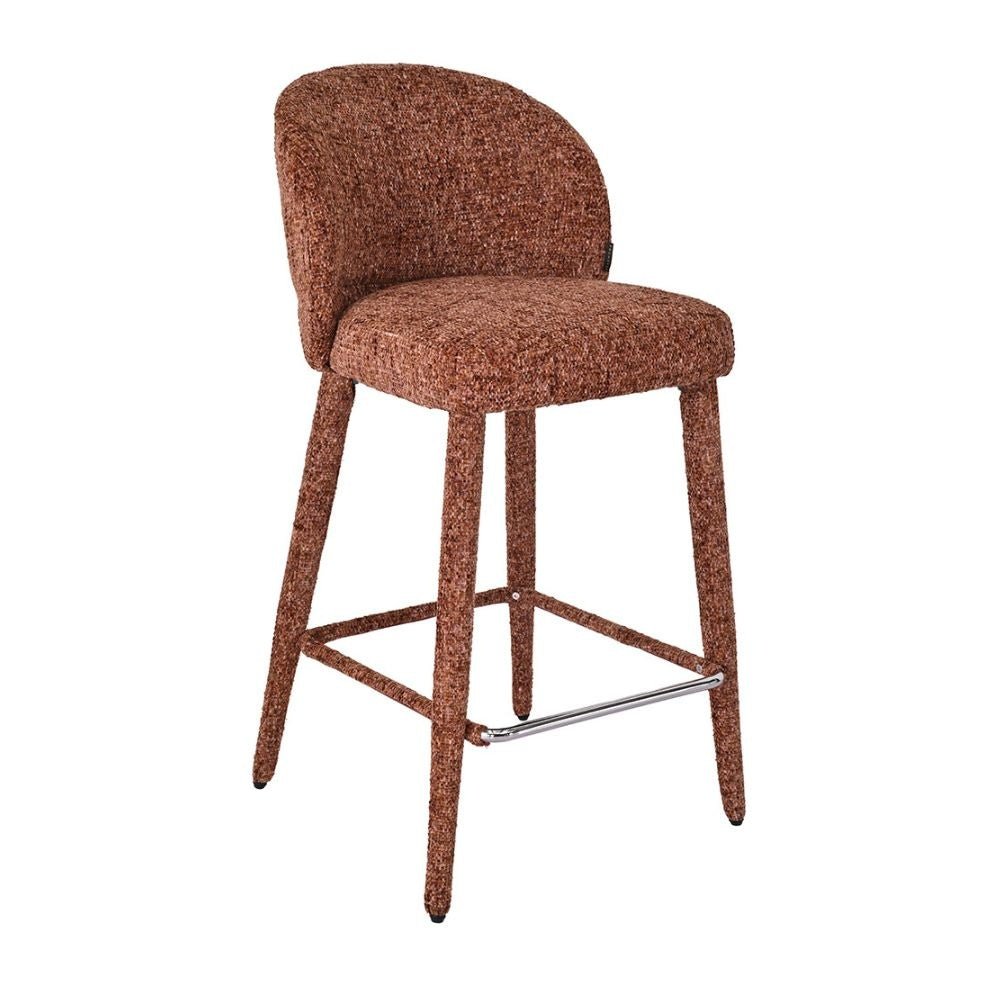 Bar stool Charlie chenille copper 69 cm - image 7