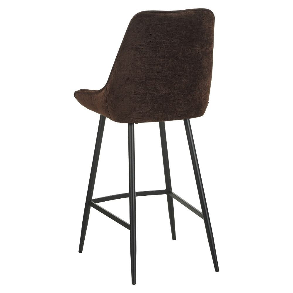 Barkruk Lynn velvet bruin 71 cm