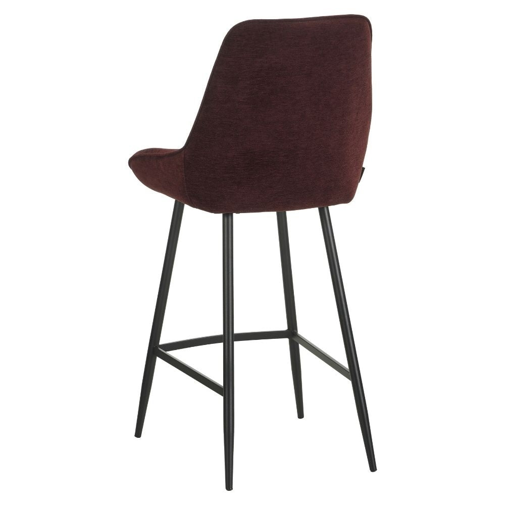 Barkruk Lynn velvet paars 71 cm