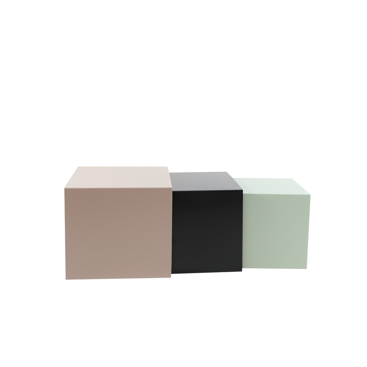 Side table Bianca metal taupe 37 cm high Powder-coated metal