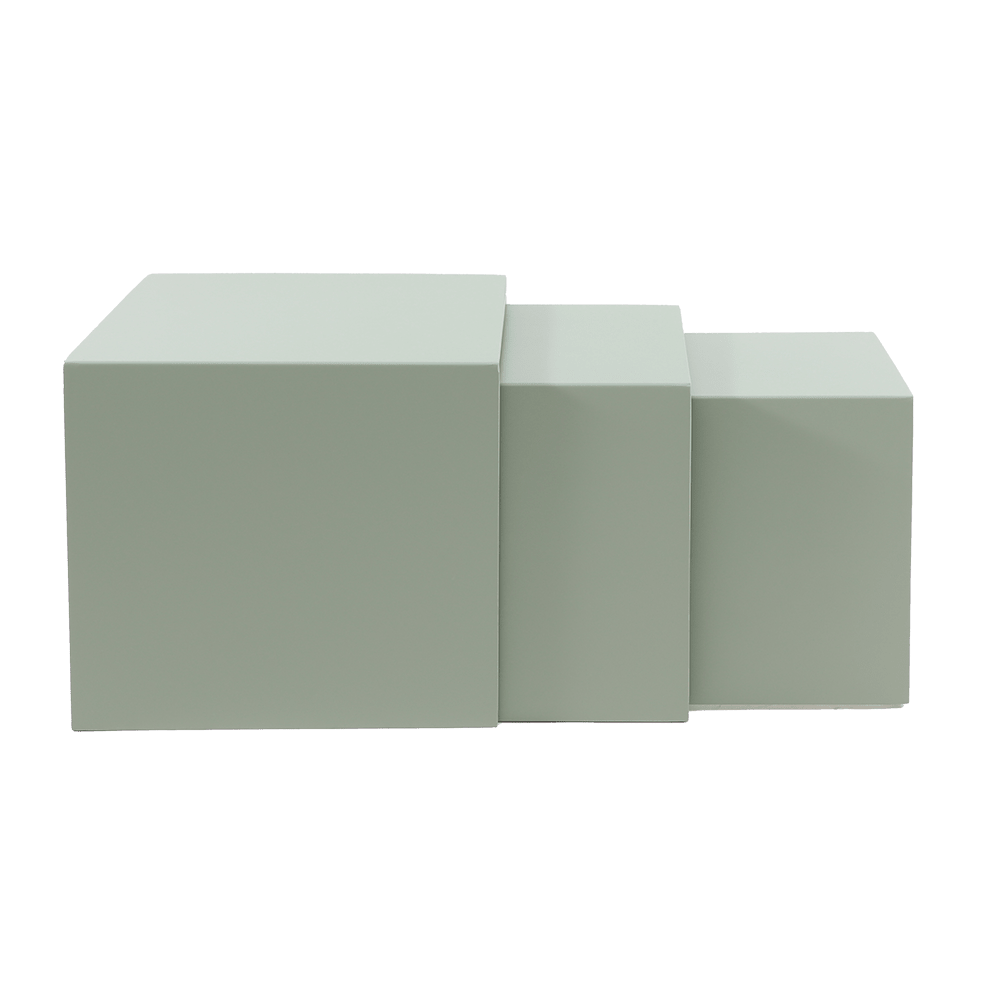 Side table Lucia metal light green 34 cm high Green Powder-coated metal