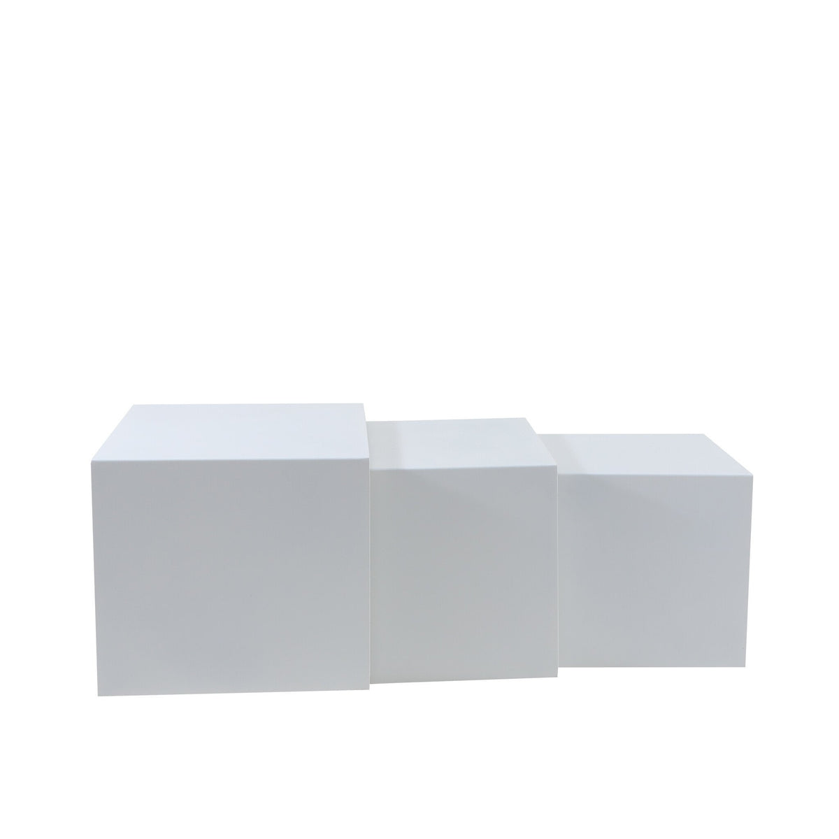 Side table Lucia metal white 34 cm high Powder-coated metal