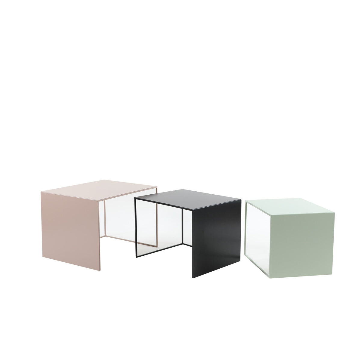 Side table Lucia metal black 34 cm high Powder-coated metal