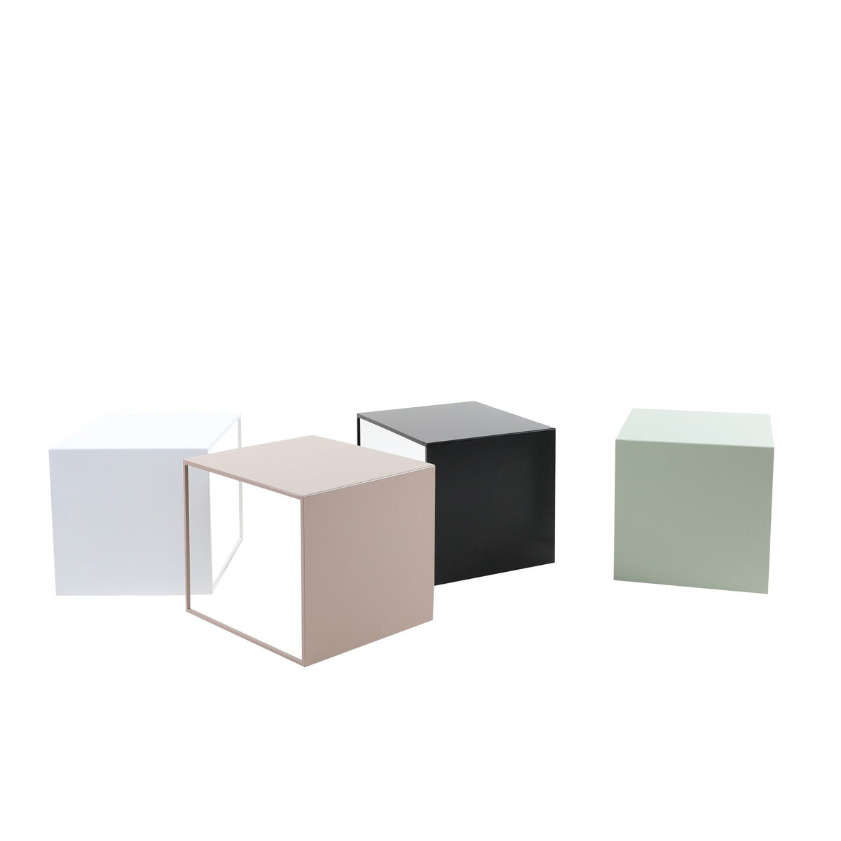 Side table Lucia metal black 34 cm high Powder-coated metal