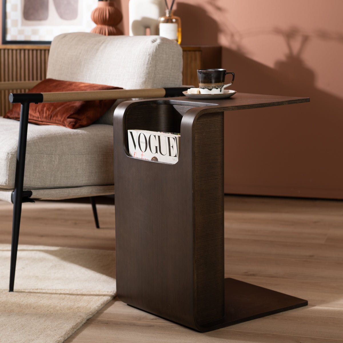 Side table/coffee table Isla walnut Oak veneer