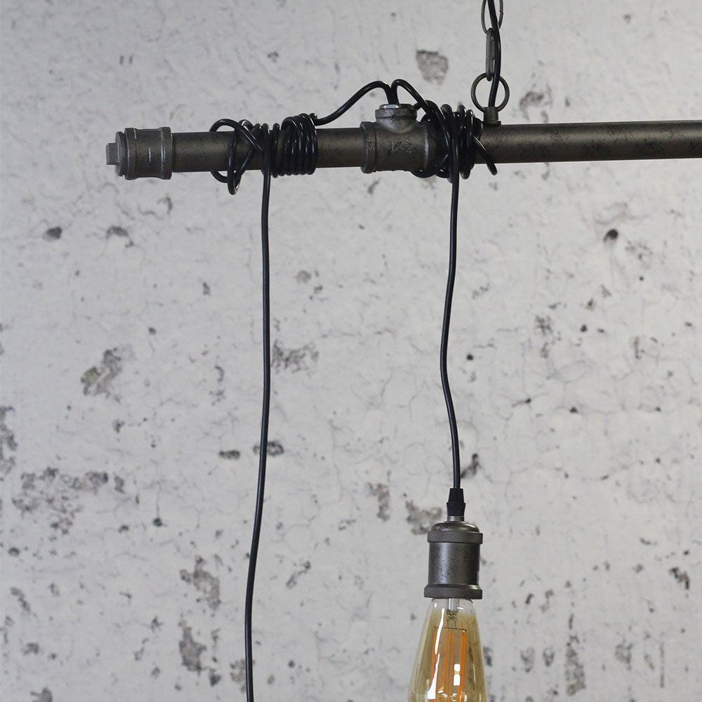 Hanging lamp Bray Dimehouse Gray LxWxH 89x15x8 Metal Atmospheric photo detail
