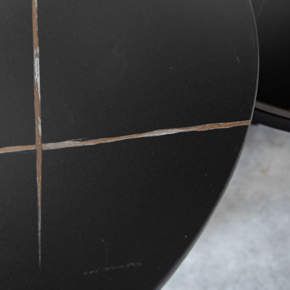 Coffee table Brady Black Dimehouse Black LxWxH 80x80x11 Sintered stone Atmospheric photo detail