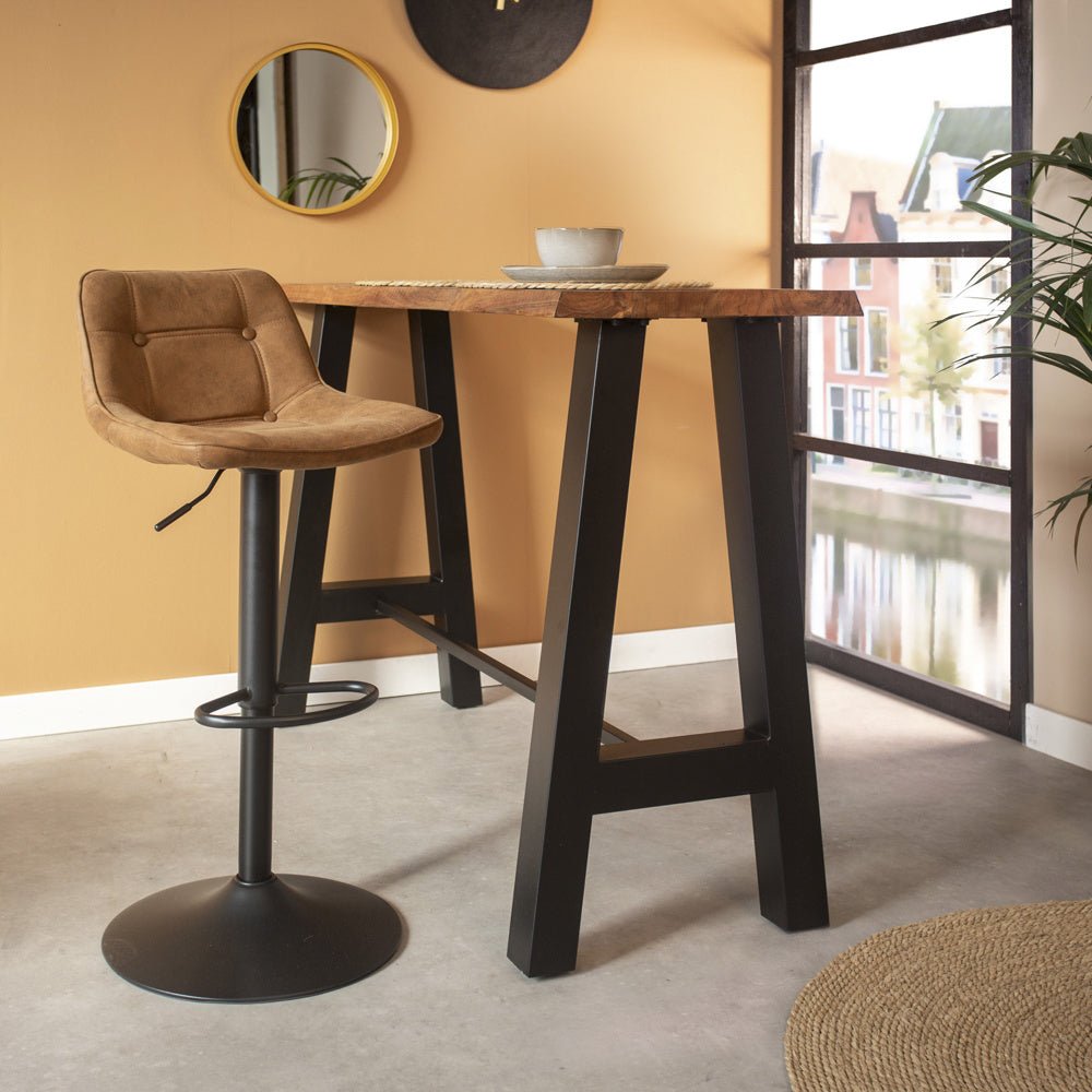 Barstool Keston Dimehouse Cognac LxWxH 82x52x39 Microfiber Atmospheric photo in situation