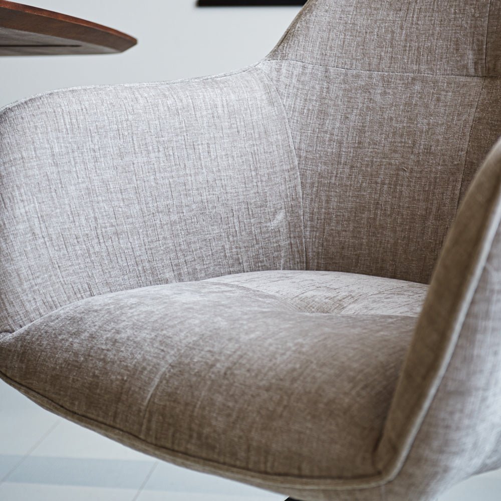 Dining room chair Camiel Dimehouse Gray LxWxH 62x61x54 Fabric Atmospheric photo detail