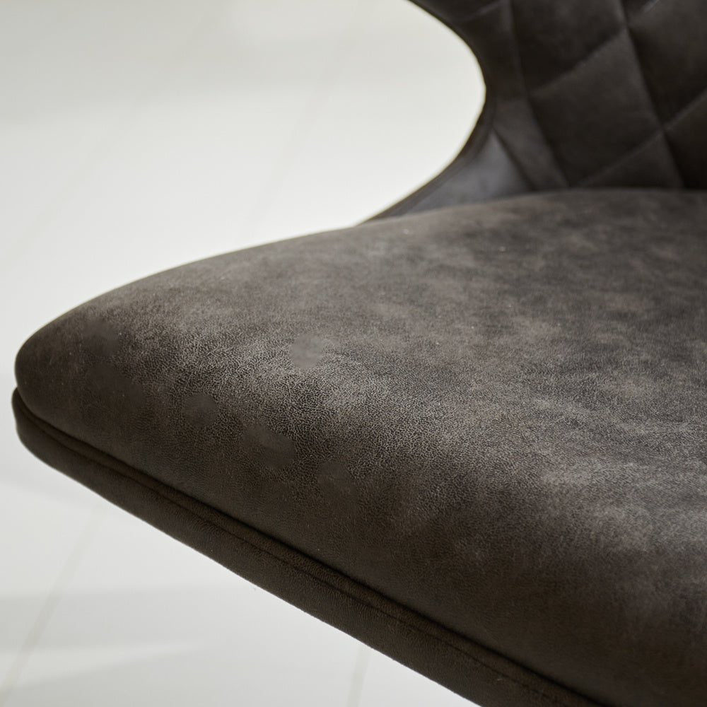 Dining room chair Eloi Dimehouse Anthracite LxWxH 58x58x54 Fabric Atmospheric photo detail
